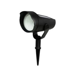 Black Solar-powered Integrated LED Outdoor Spotlight