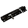 Black Steel Barrel Door bolt (L)102mm (W)40mm