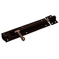 Black Steel Barrel Door bolt (L)152mm (W)40mm