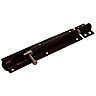 Black Steel Barrel Door bolt (L)204mm (W)46mm