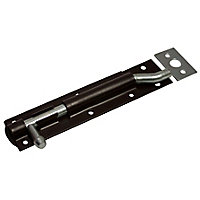 Black Steel Necked Door bolt (L)152mm (W)40mm