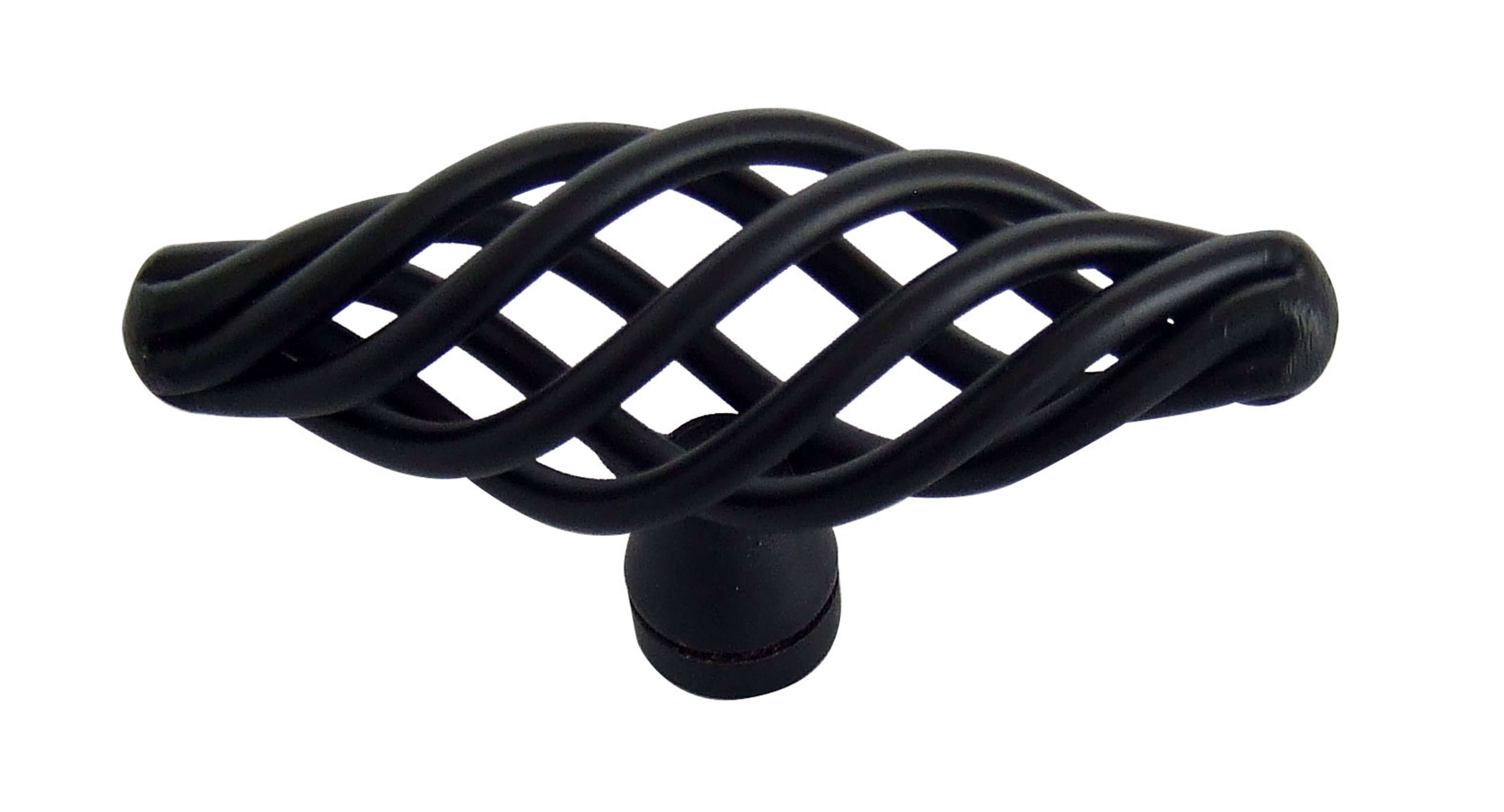 Black Steel T-shaped Cage Cabinet Knob (Dia)62mm