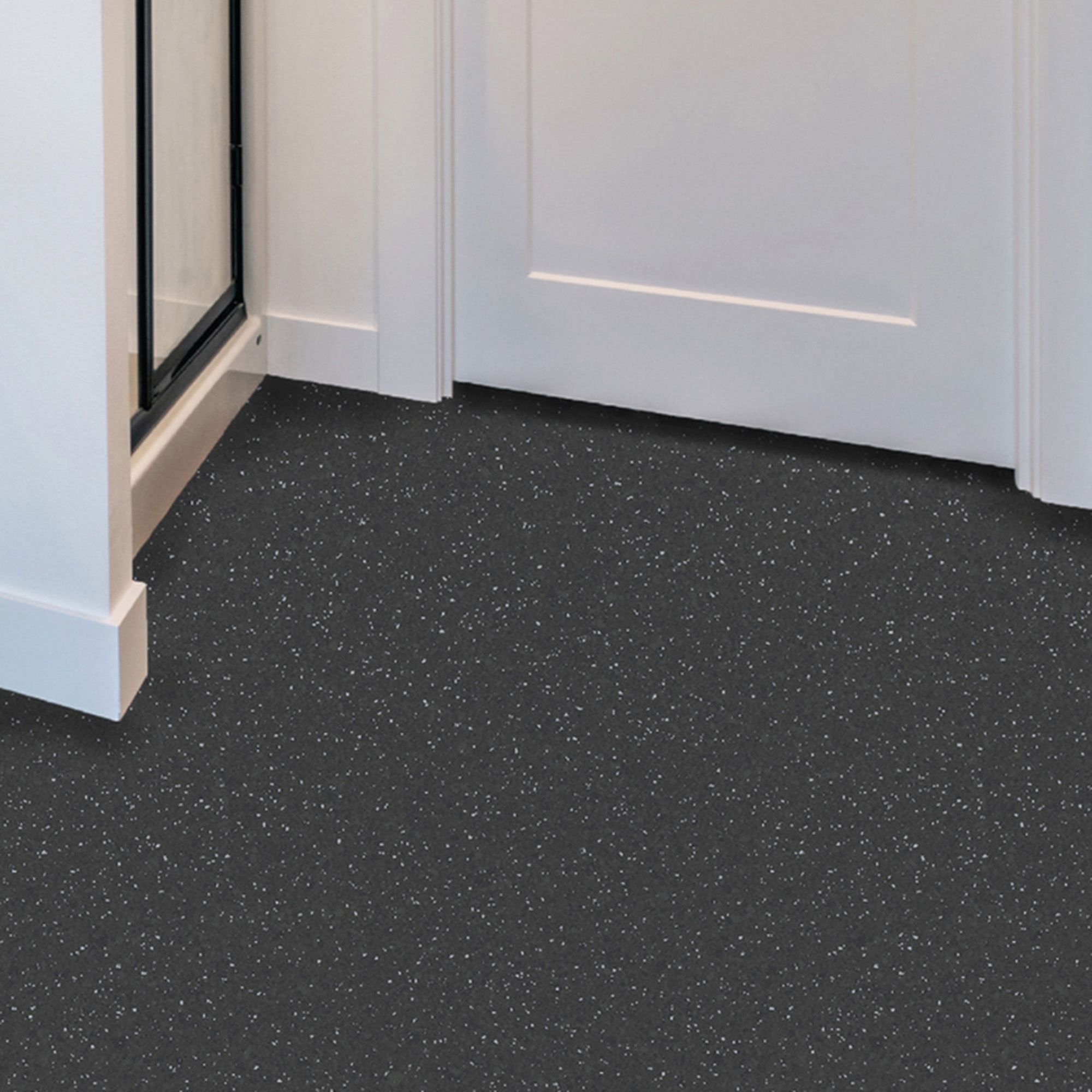 Black & White Granite effect Sheet vinyl, 6m²