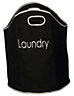 Black & white Polyester (PES) Laundry bag