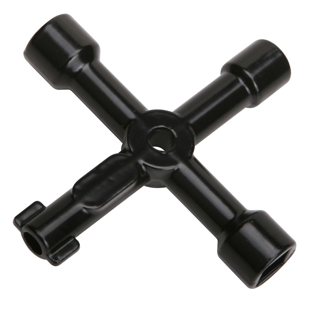 Black Zinc alloy 4 way utility key