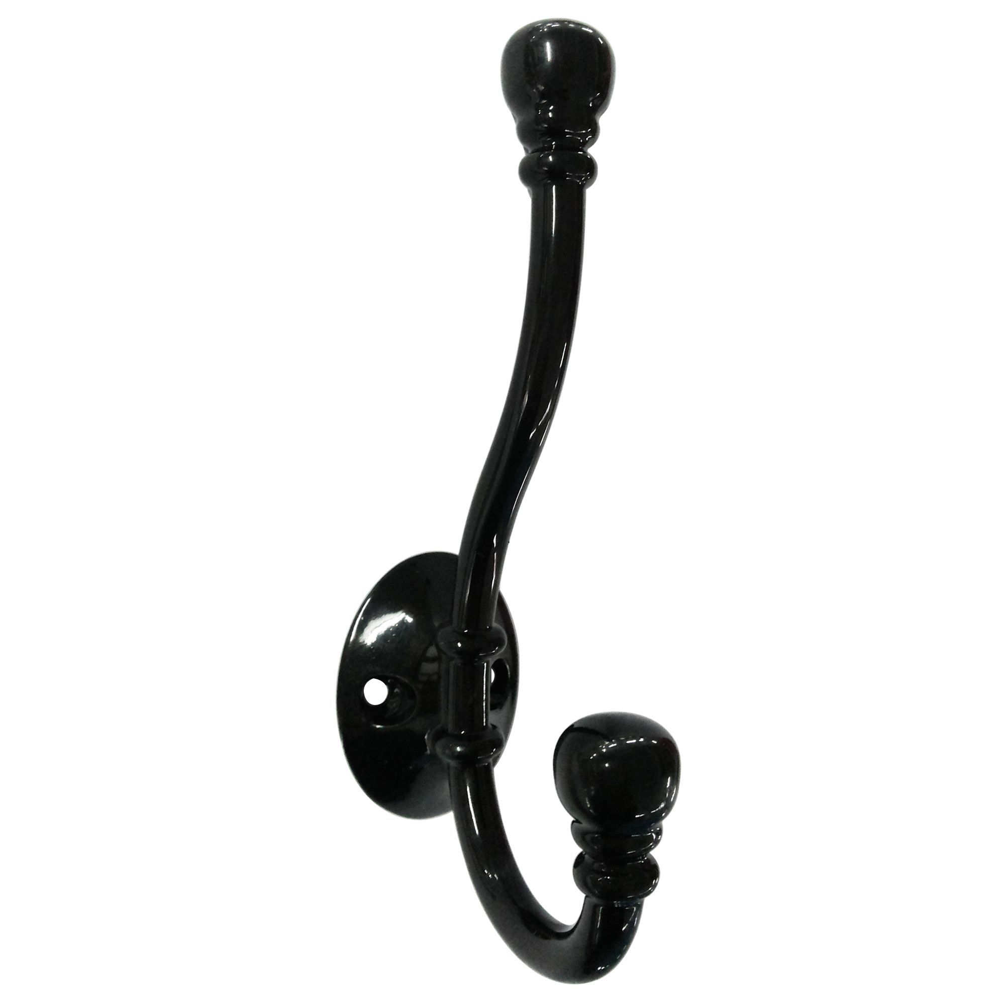 Black Zinc alloy Double Ball Hook