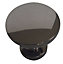 Black Zinc alloy Nickel effect Round Furniture Knob (Dia)30mm, Pack of 6