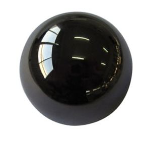 Black Zinc alloy Nickel effect Round Furniture Knob (Dia)32mm, Pack of 6