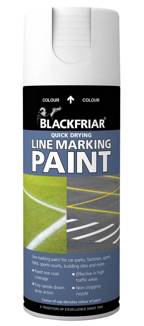 Blackfriar White Matt Multi-surface Line-marking Spray paint, 400ml