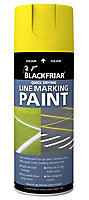Blackfriar Yellow Matt Multi-surface Line-marking Spray paint, 400ml