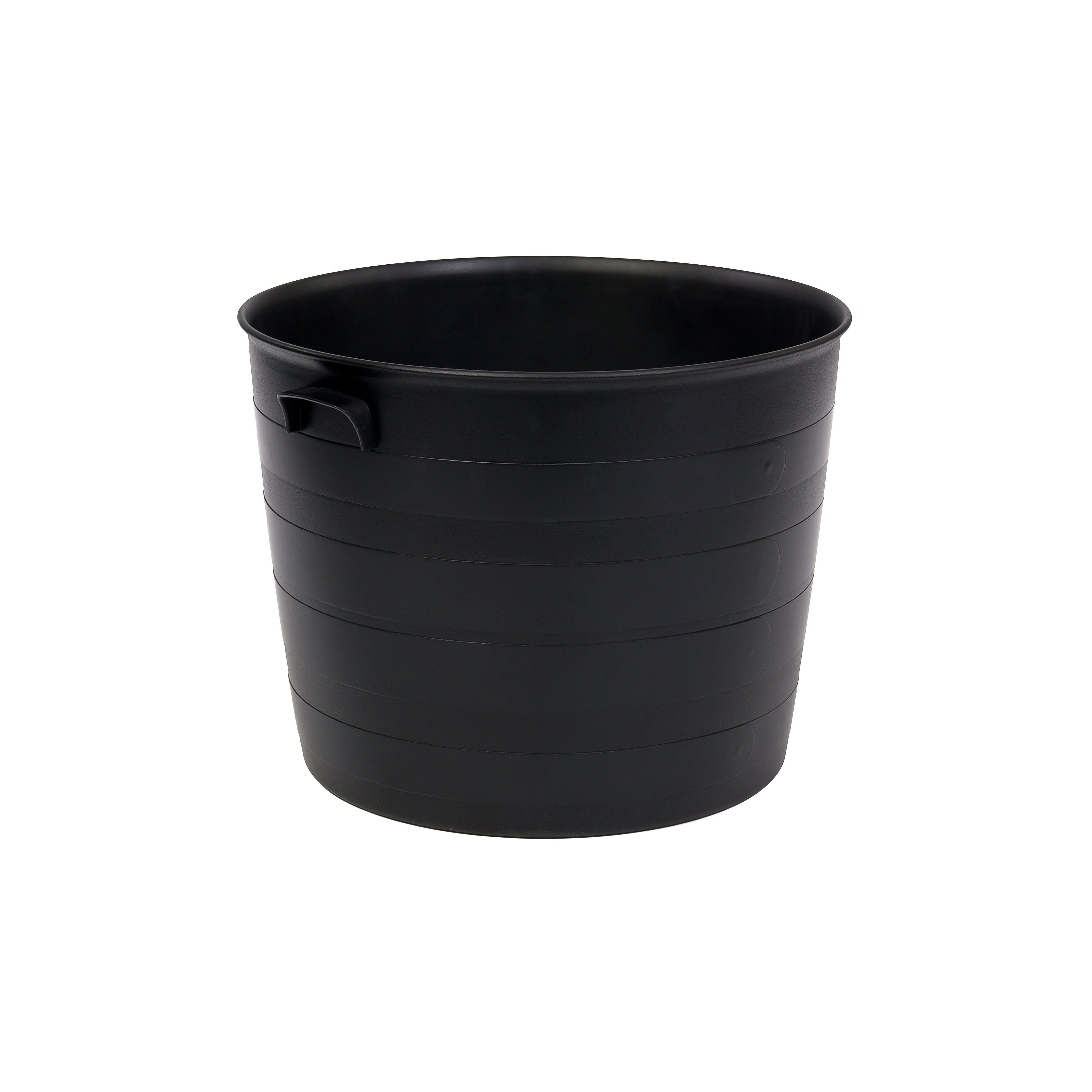 Blacksmith Black Plastic Round Planter (H)28cm (W)35cm (D)35cm