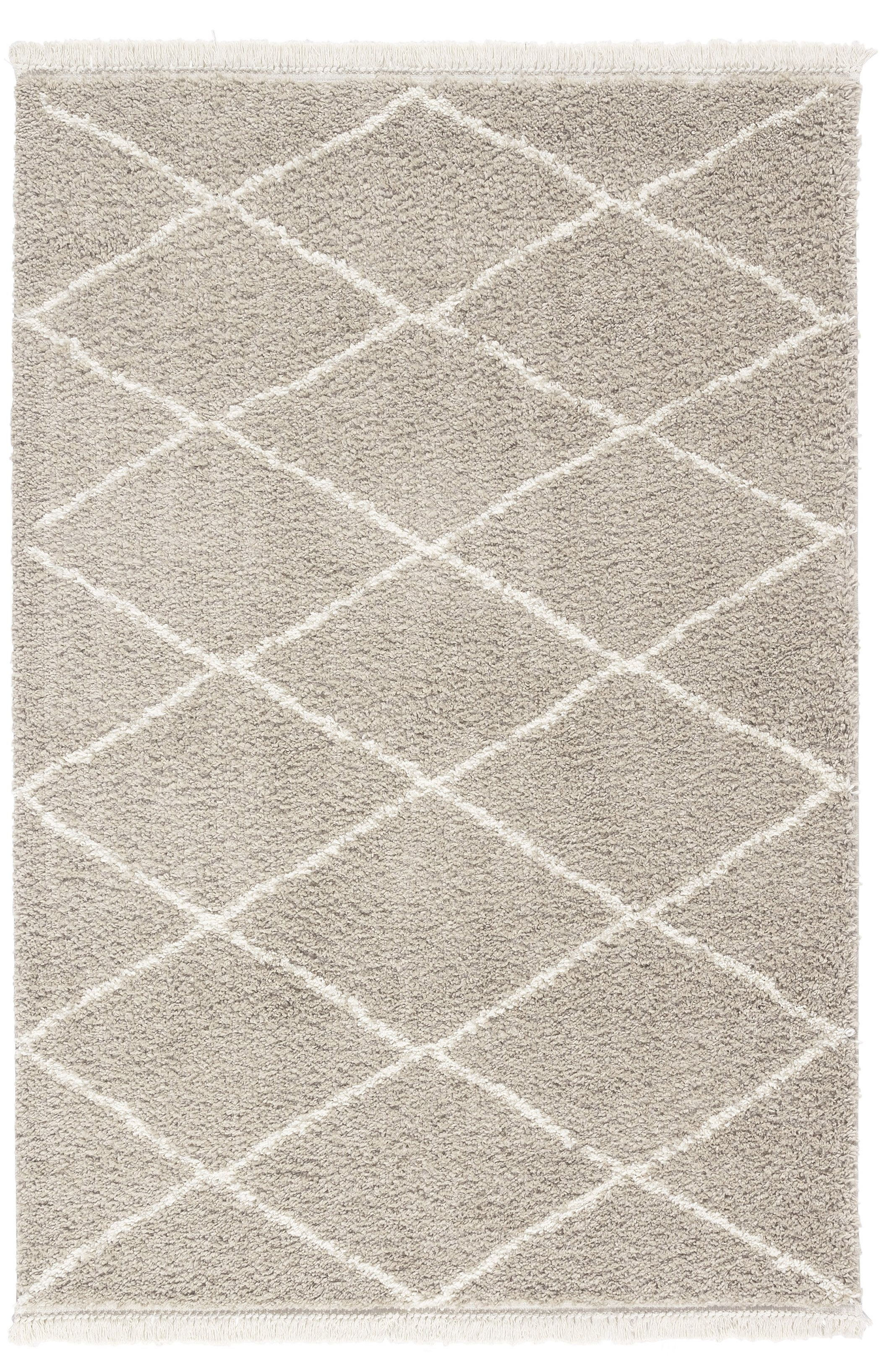 Blake Beige Shaggy berber Large Rug, (L)230cm x (W)155cm