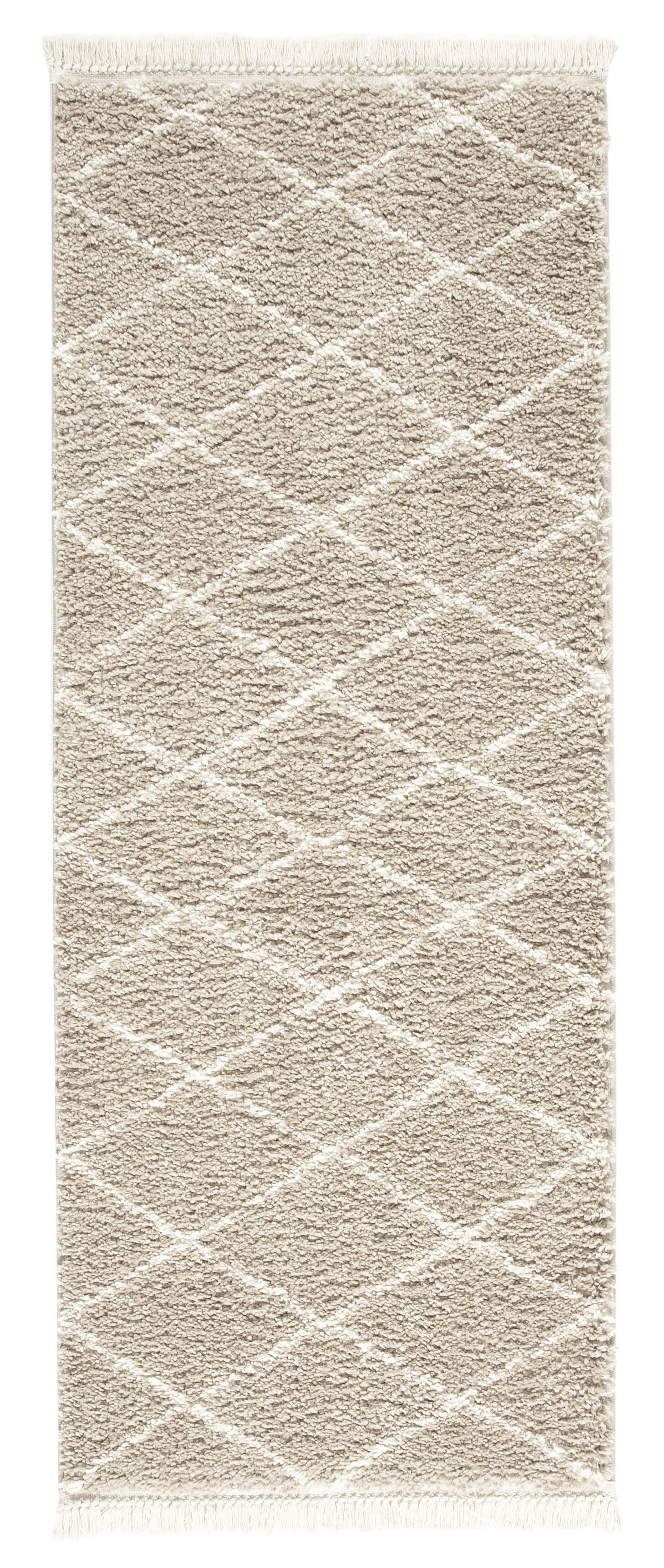 Blake Beige Shaggy berber Large Runner, (L)200cm x (W)80cm