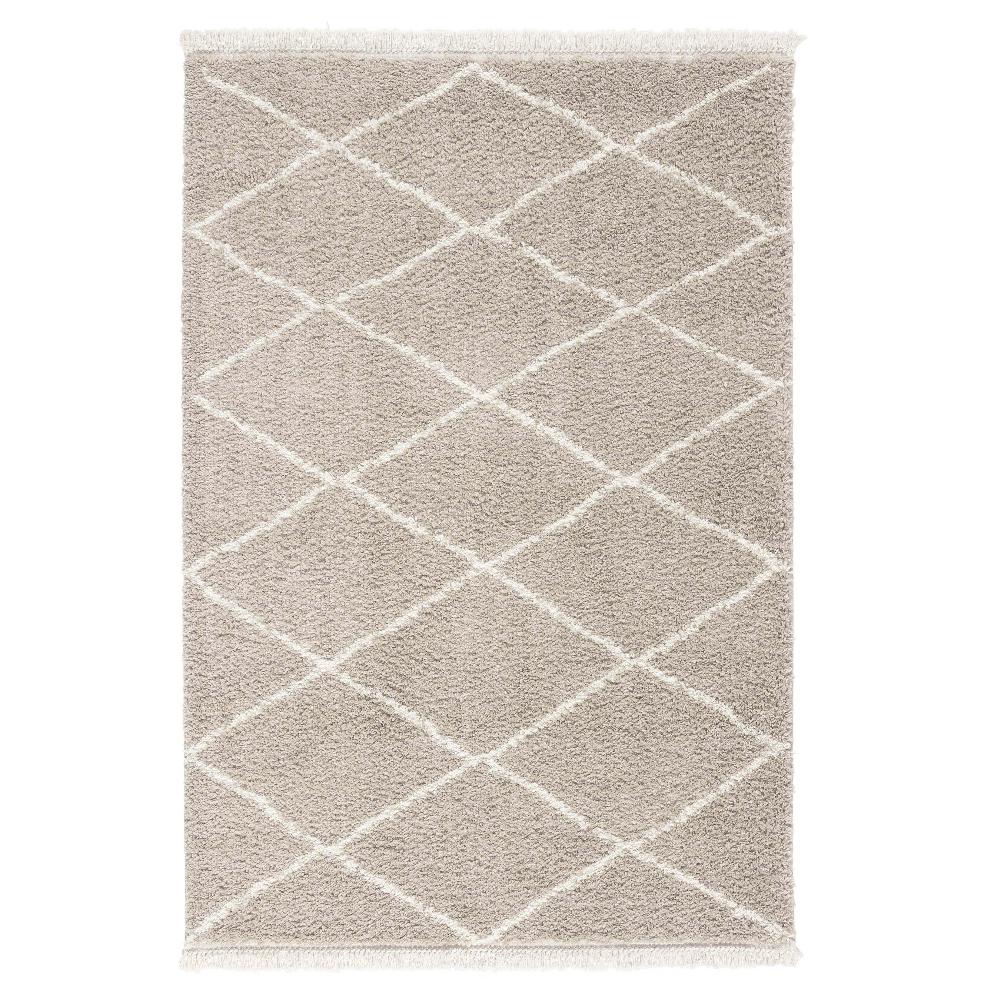 Blake Beige Shaggy Medium Rug 160cmx120cm | DIY at B&Q