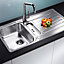 Blanco Lantos Polished Stainless steel 1 Bowl Sink & drainer x 940mm
