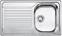 Blanco Toga Polished Stainless steel 1 Bowl Sink & drainer x 860mm