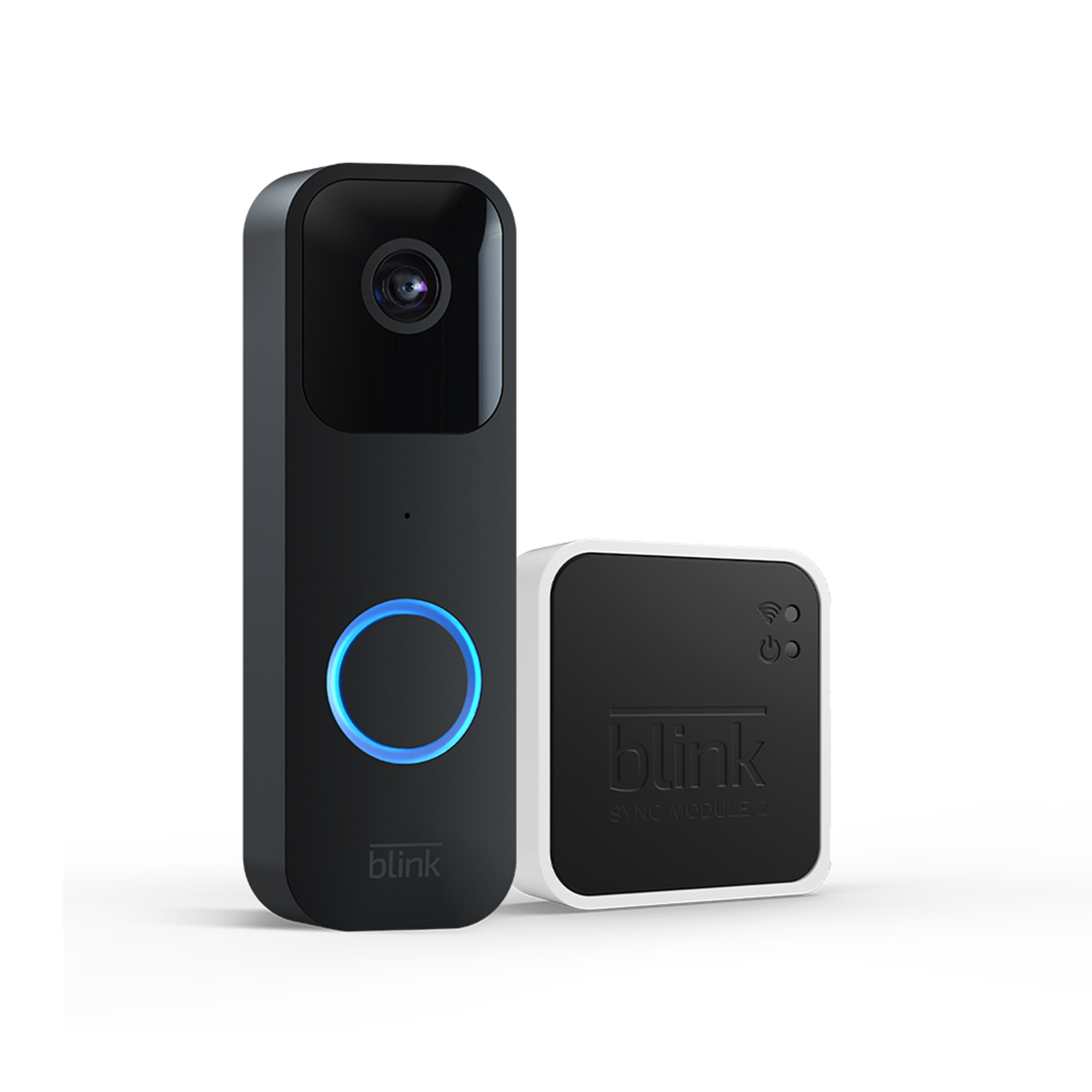 Blink Black Wireless Video doorbell with homebase