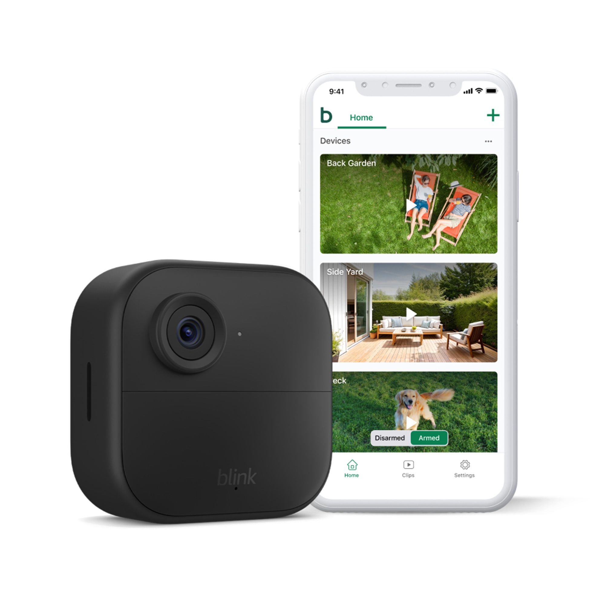 Blink Outdoor 4 Add-On Black Smart battery-powered IP camera