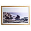 Blissful beach Multicolour Framed print (H)600mm (W)900mm