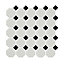 Blizi Black & white Ceramic Mosaic tile sheet, (L)295mm (W)295mm