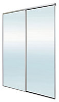 Blizz Mirrored 2 door Sliding Wardrobe Door kit (H)2260mm (W)1800mm