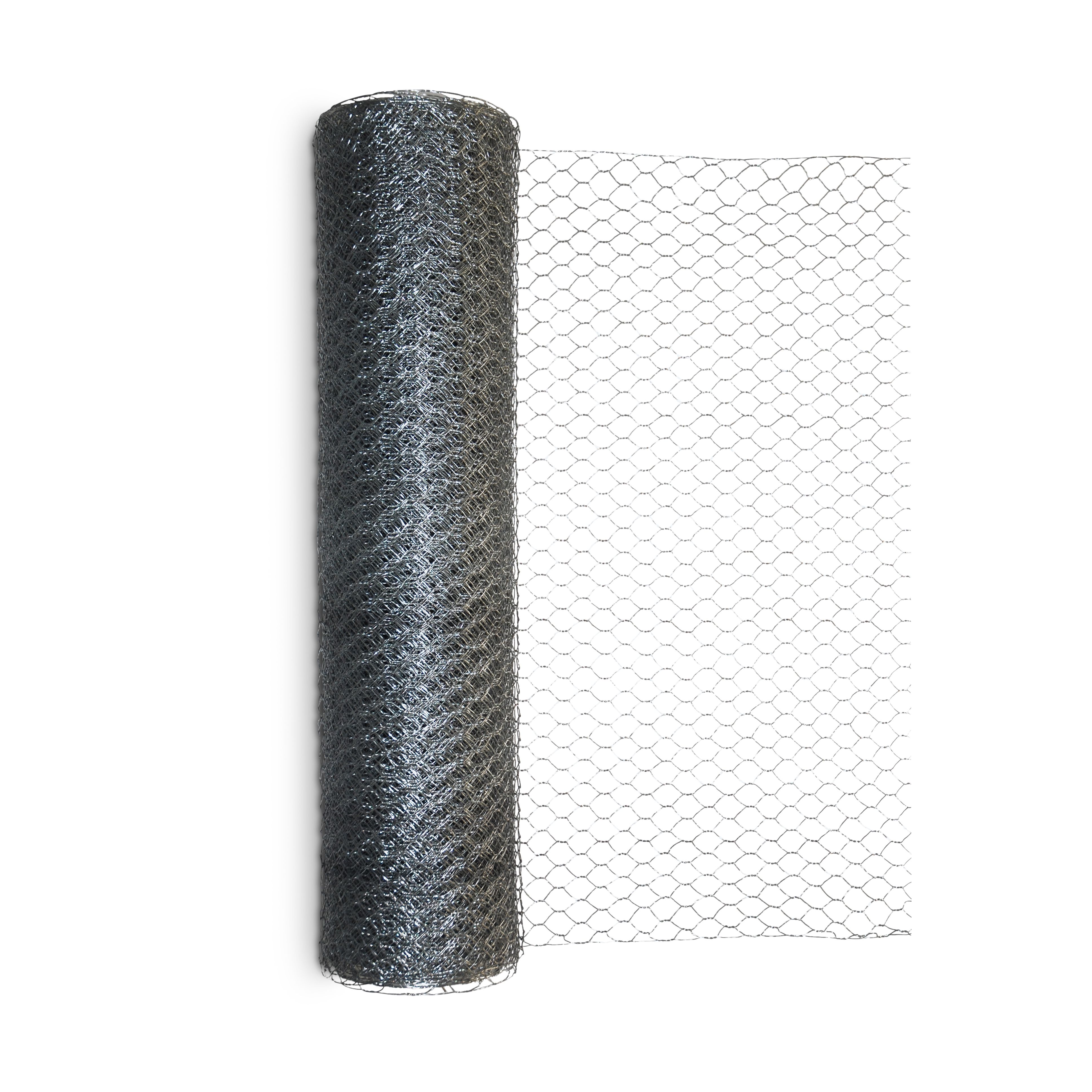Blooma 13x13mm Galvanised Steel Triple torsion mesh, (L)5m (H)0.5m