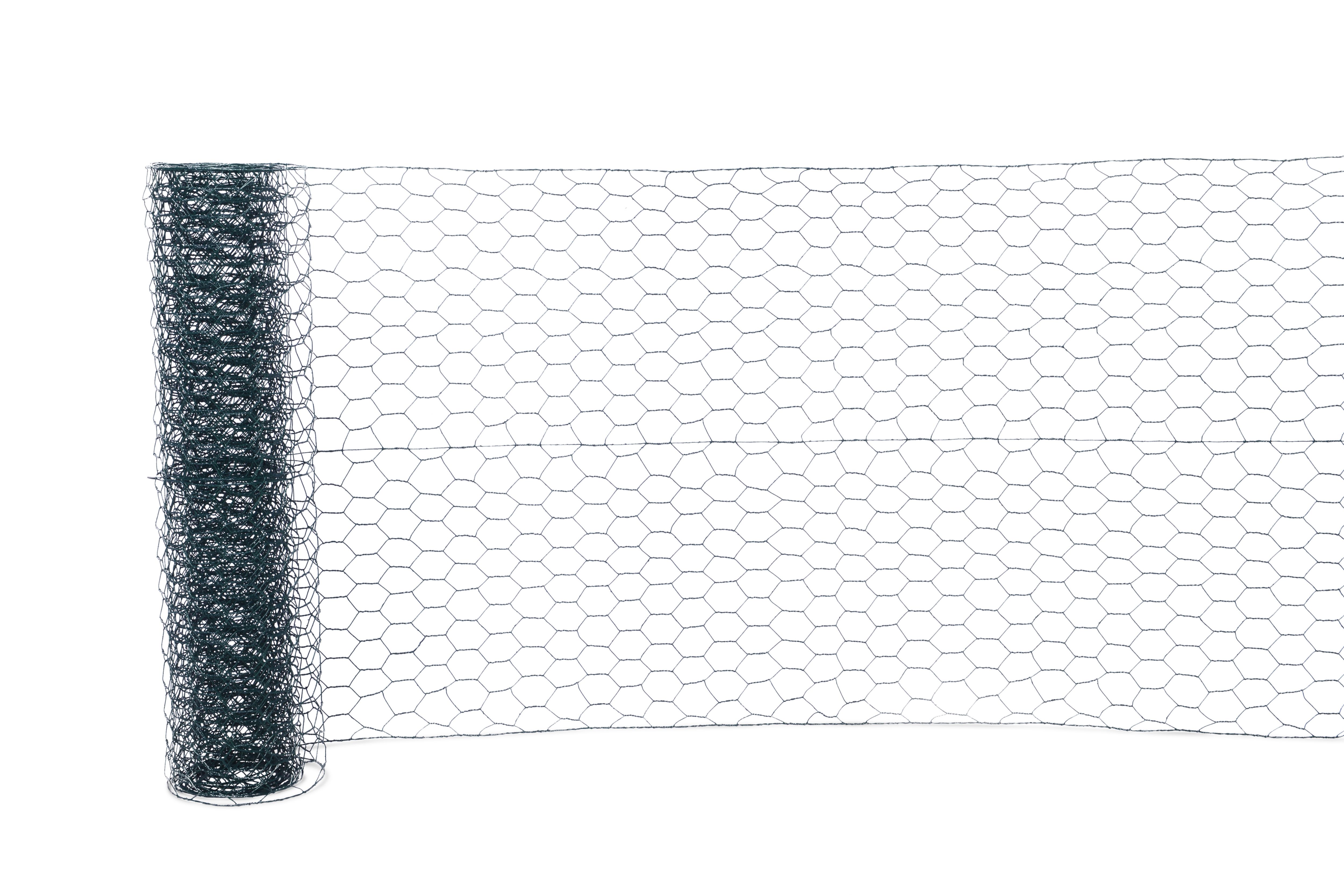 Blooma 13x13mm PVC-coated Steel Triple torsion mesh, (L)10m (H)0.5m