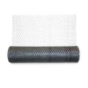 Blooma 25x25mm Galvanised Steel Triple torsion mesh, (L)25m (H)1m