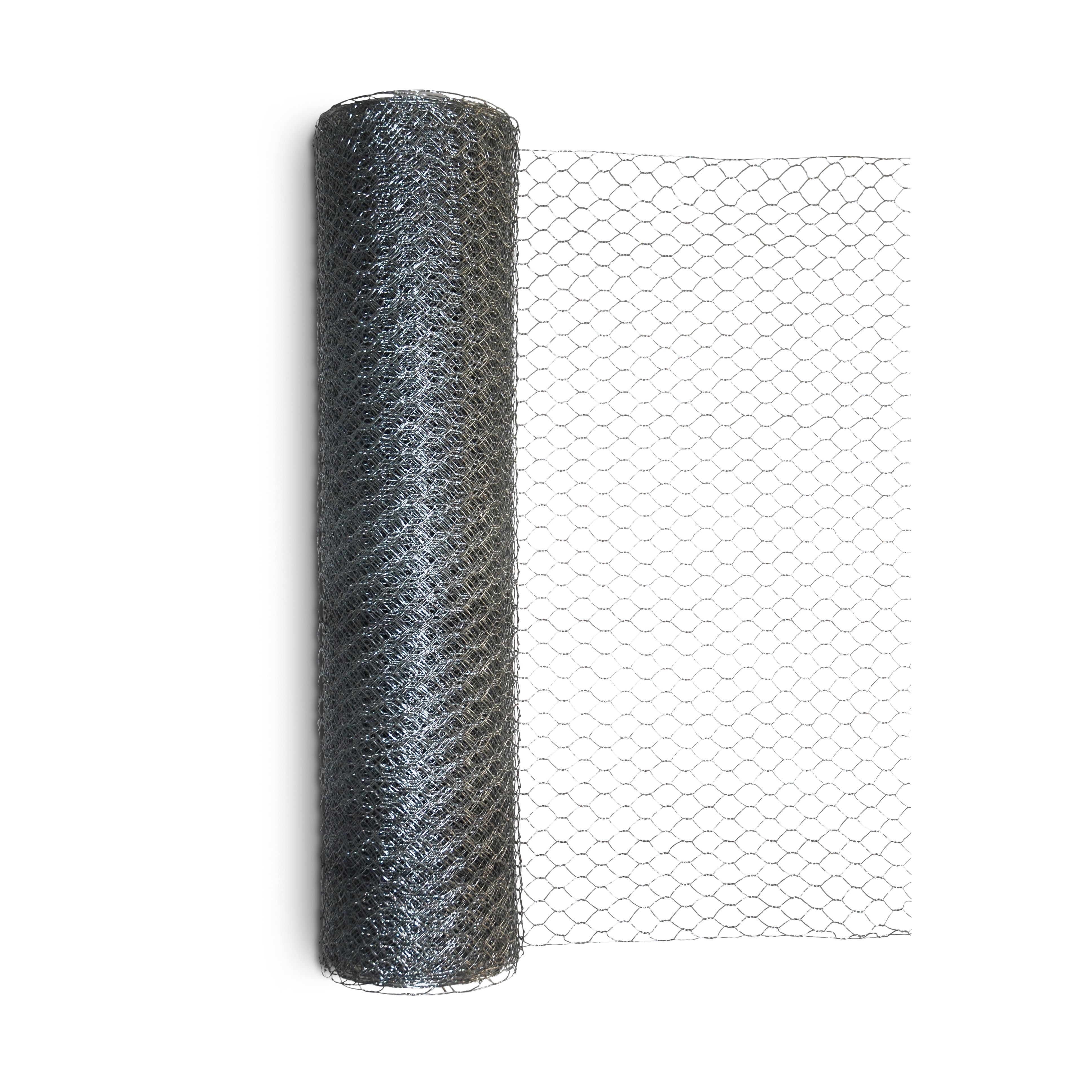 Blooma 25x25mm Galvanised Steel Triple torsion mesh, (L)25m (H)1m