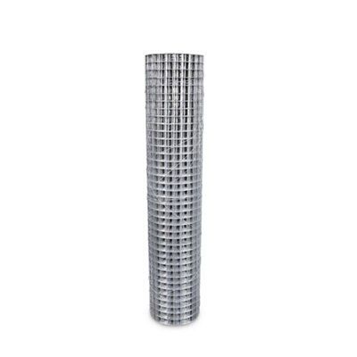 Blooma 6x6mm Galvanised Steel Wire mesh roll, (L)5m (H)1m