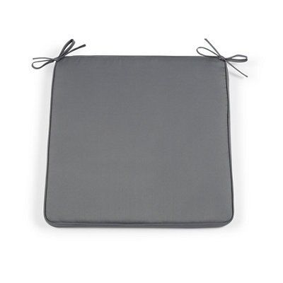 Blooma Adelaide Biscay blue & steel grey Plain Square Seat pad (L)44cm x (W)44cm