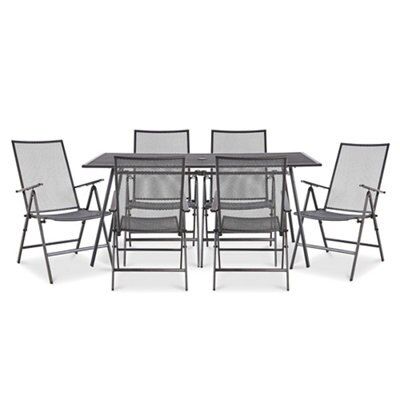 B&q metal garden table and deals chairs