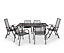 Blooma Adelaide Grey Metal 6 seater Table