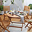 Blooma Aland Wooden 4 seater Dining set