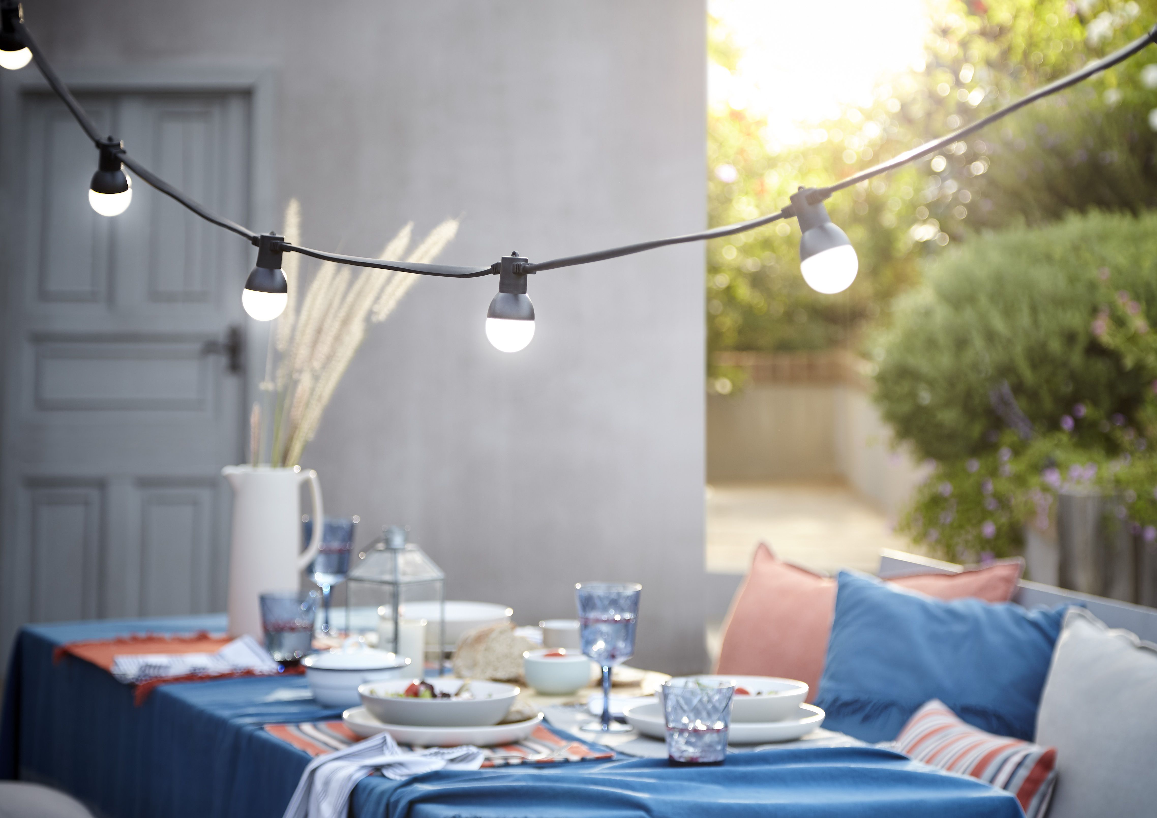 Blooma Barnaby Mains-powered Warm white 10 LED Outdoor String lights