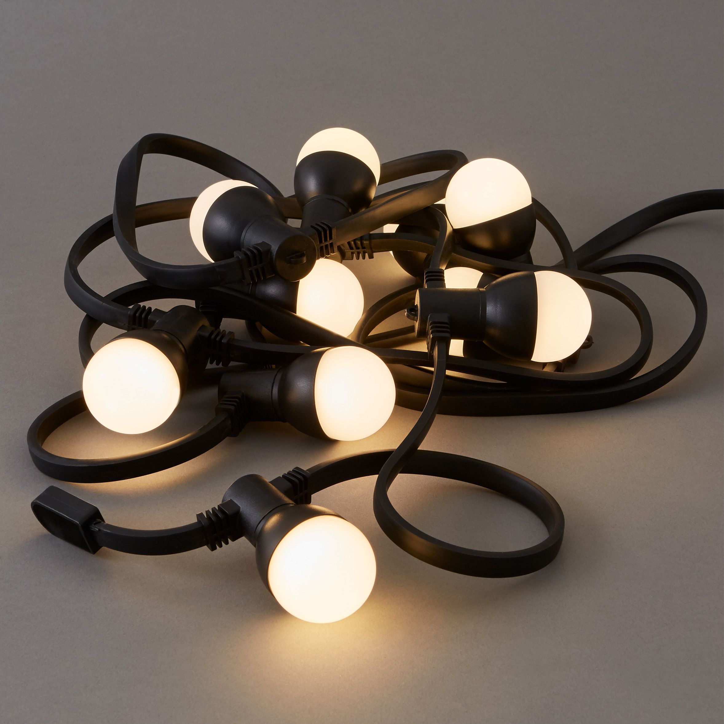 Mains powered outdoor 2024 string lights