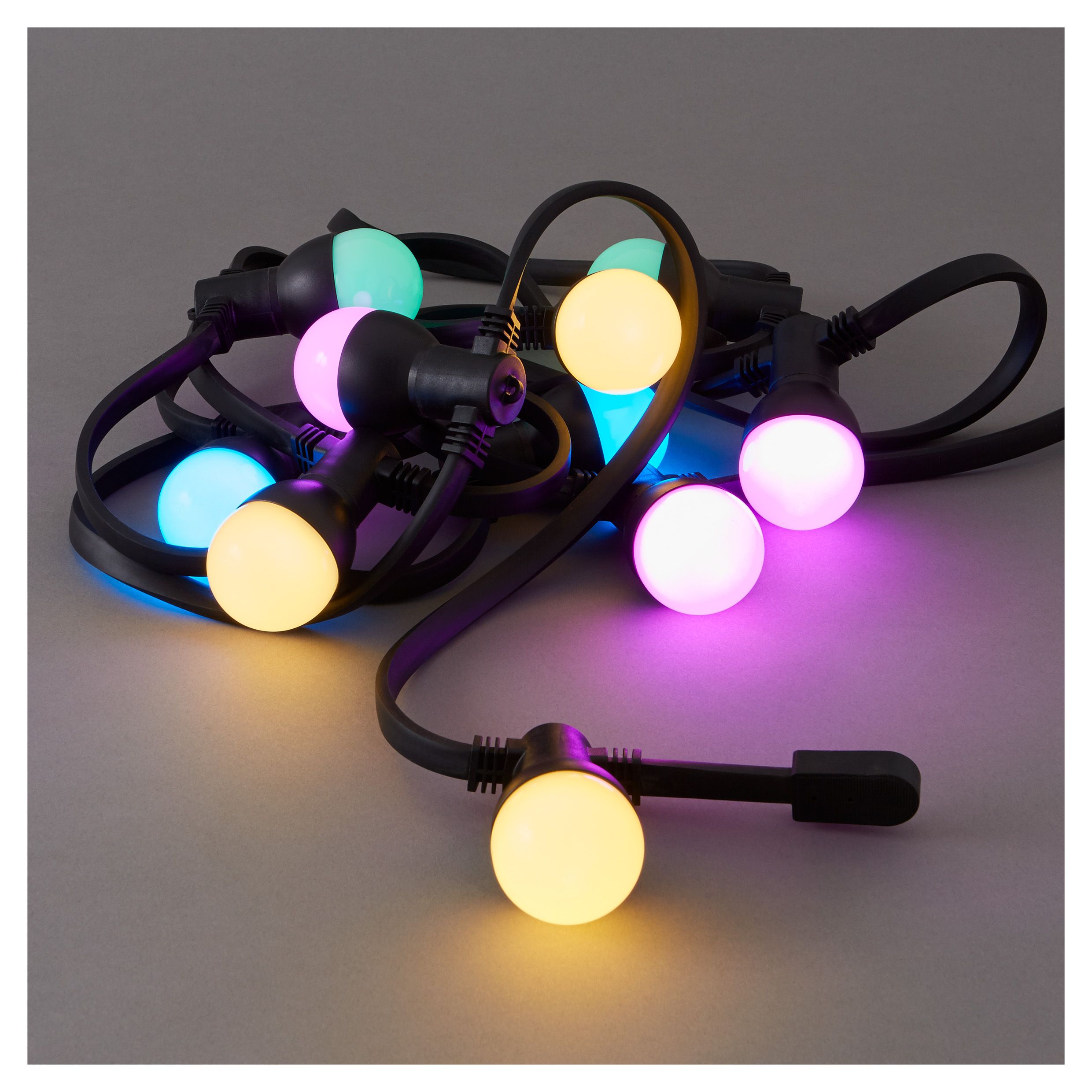 Blooma Barnaby Pastel Mains-powered Multicolour 10 LED Outdoor String lights