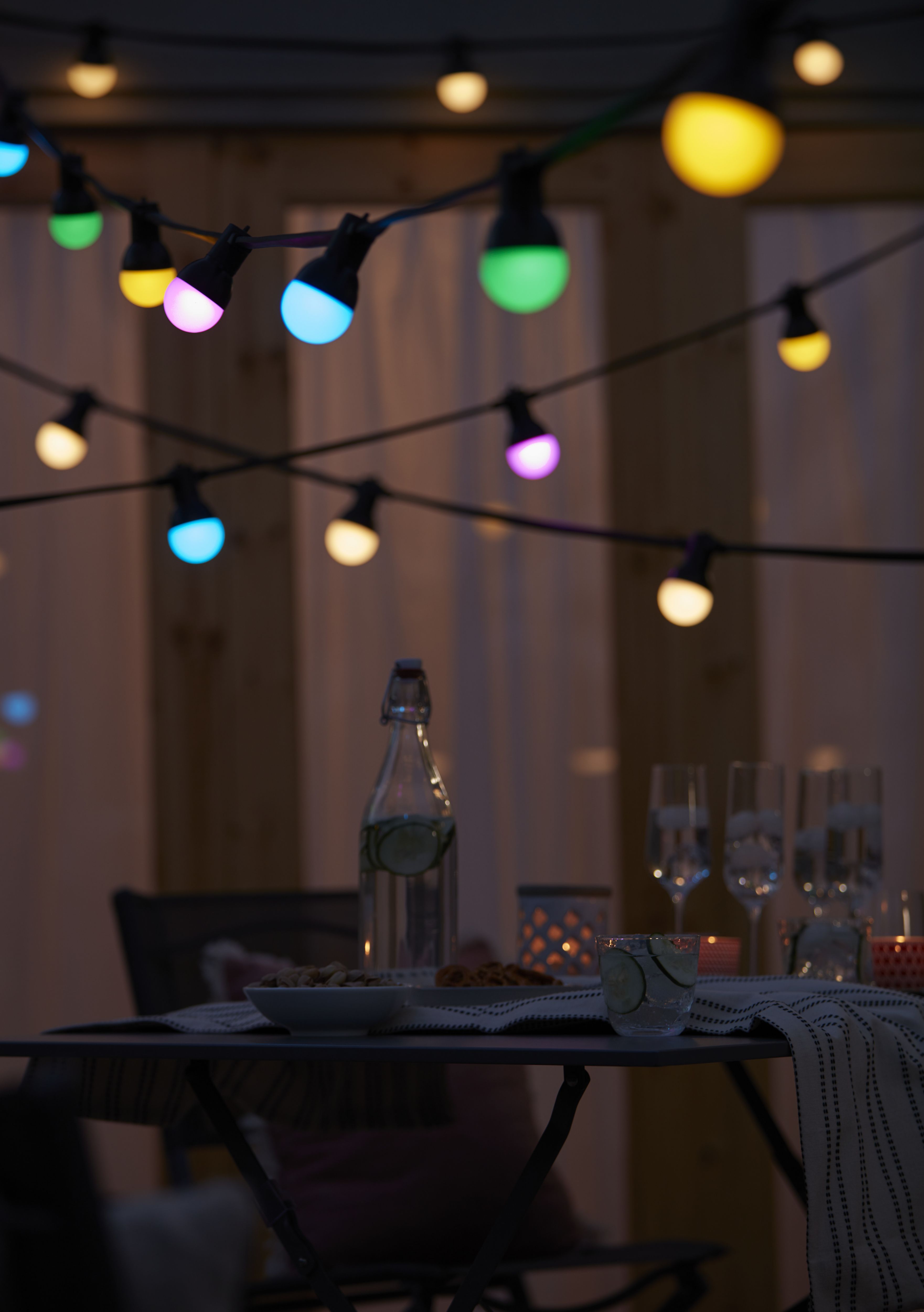 Blooma Barnaby Pastel Mains-powered Multicolour 10 LED Outdoor String lights