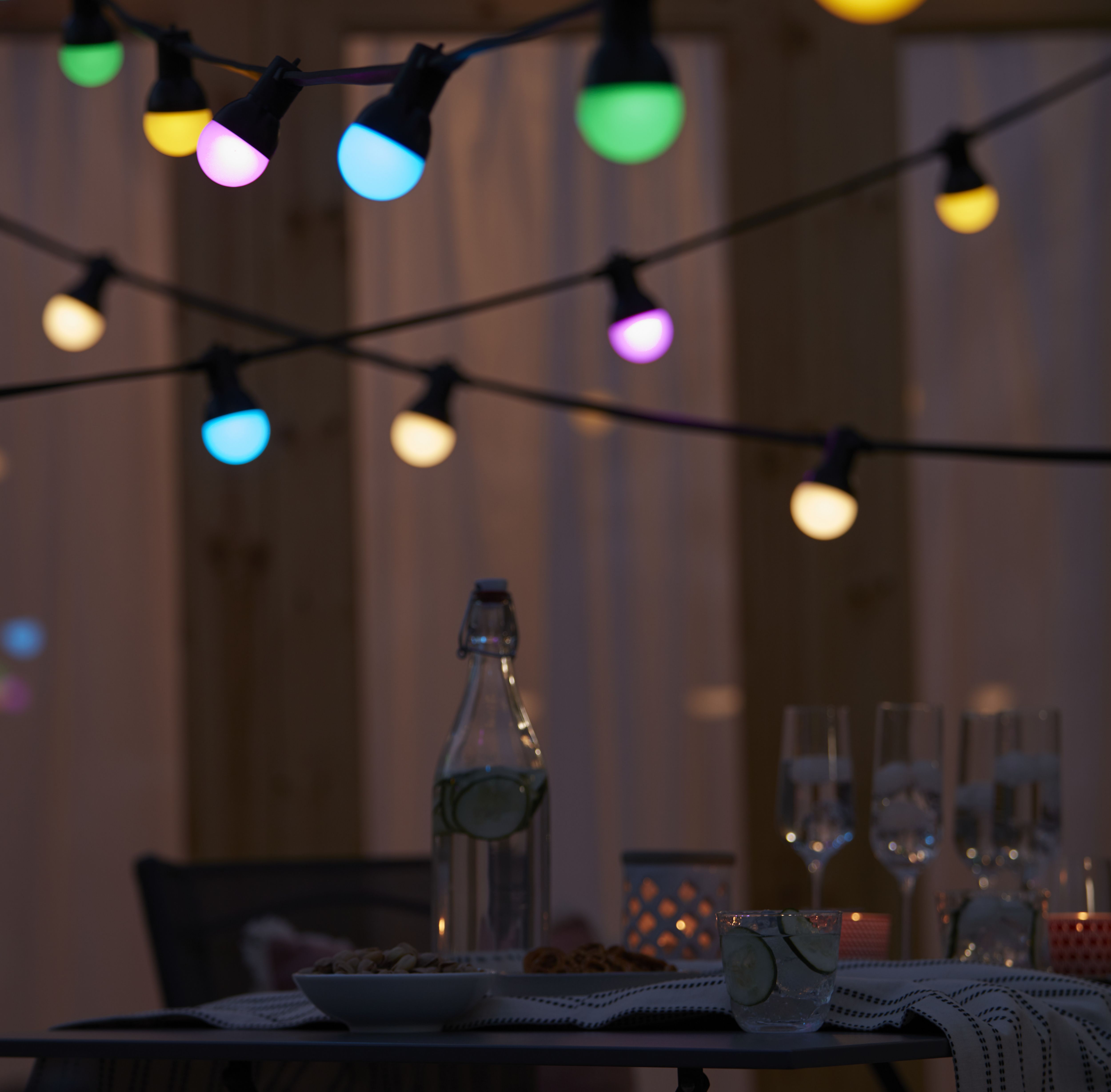 Blooma Barnaby Pastel Mains-powered Multicolour 10 LED Outdoor String lights