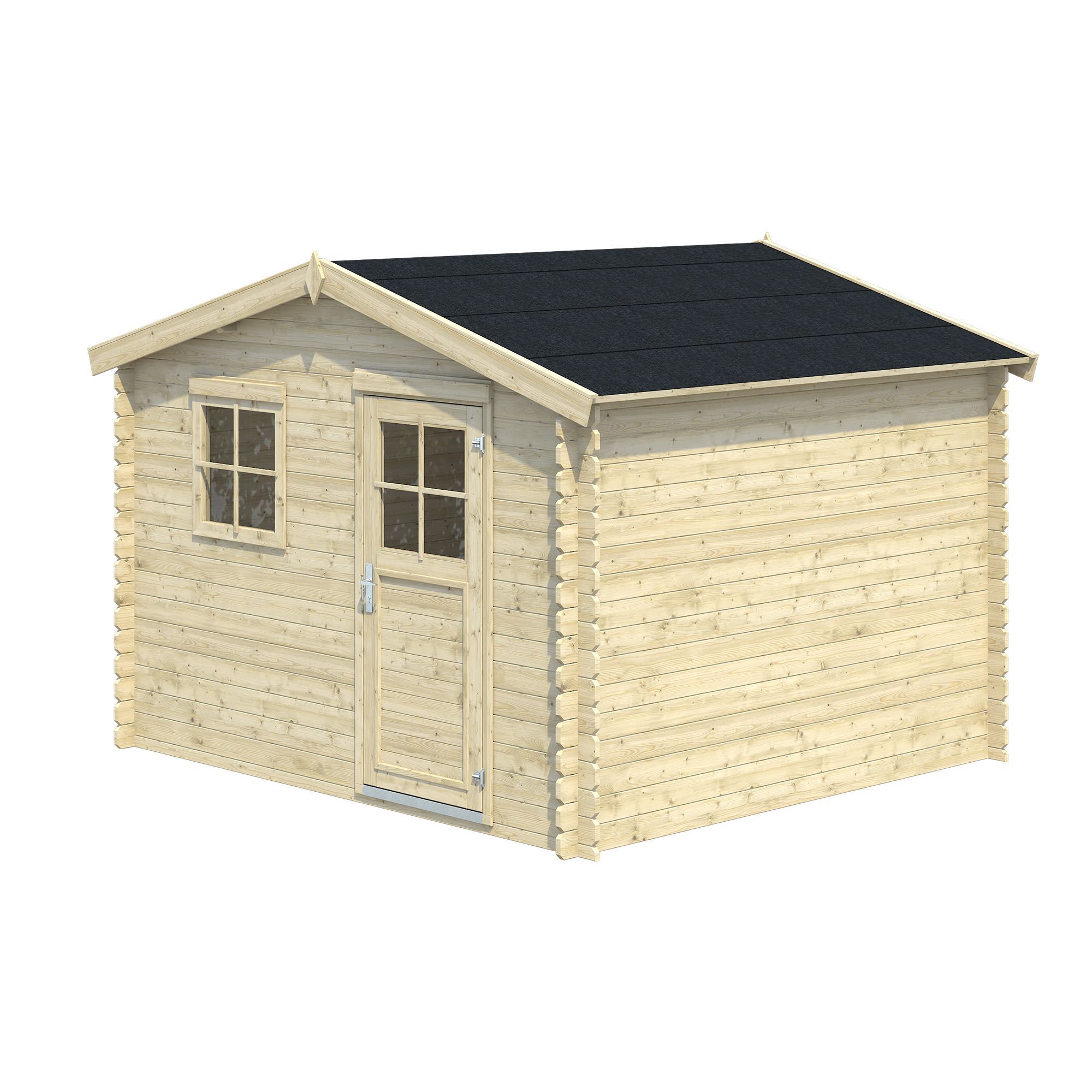 Blooma Belaïa 10x9 ft Apex Naturel Wooden Shed & 1 window