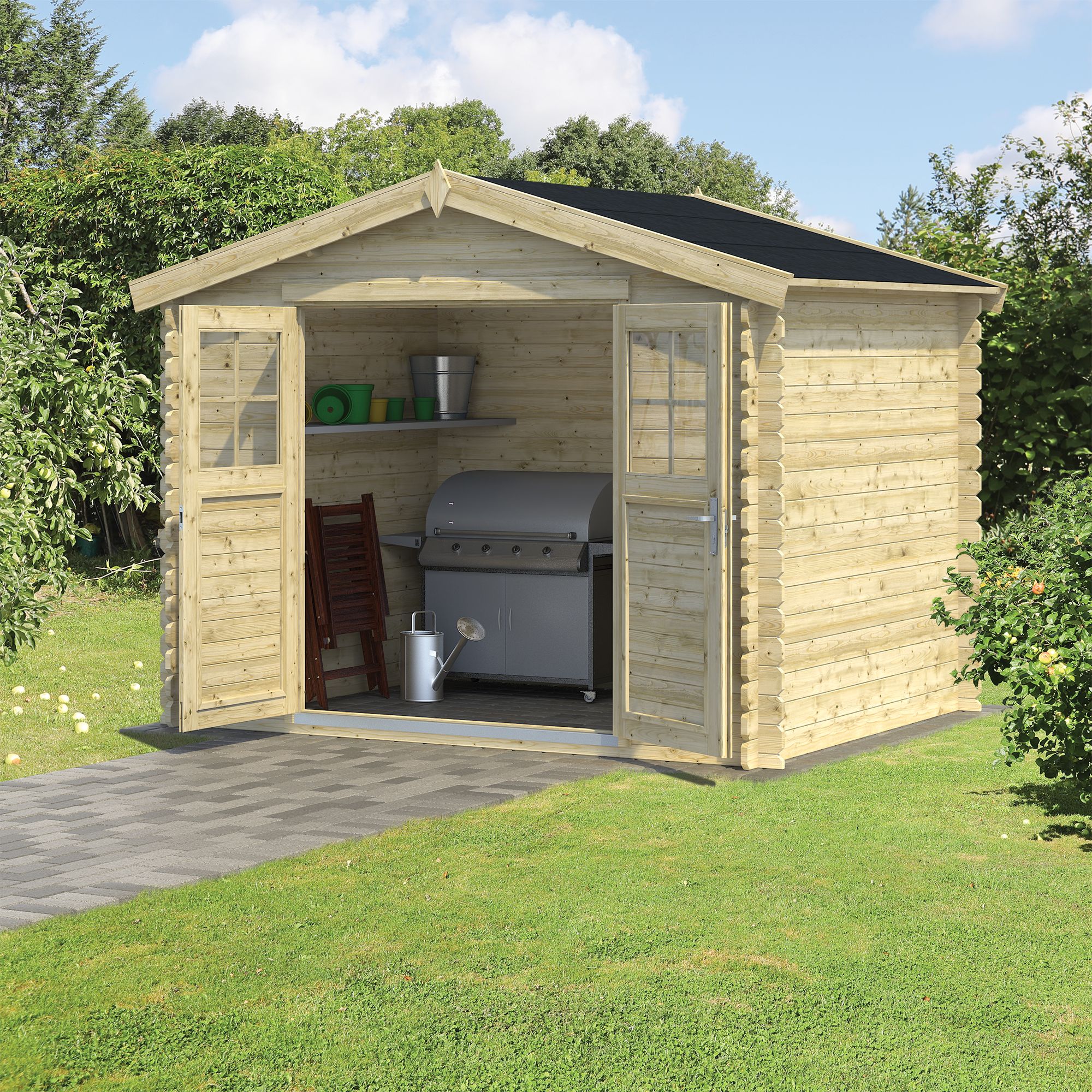 Blooma Belaïa 9x7 ft Apex Wooden Shed