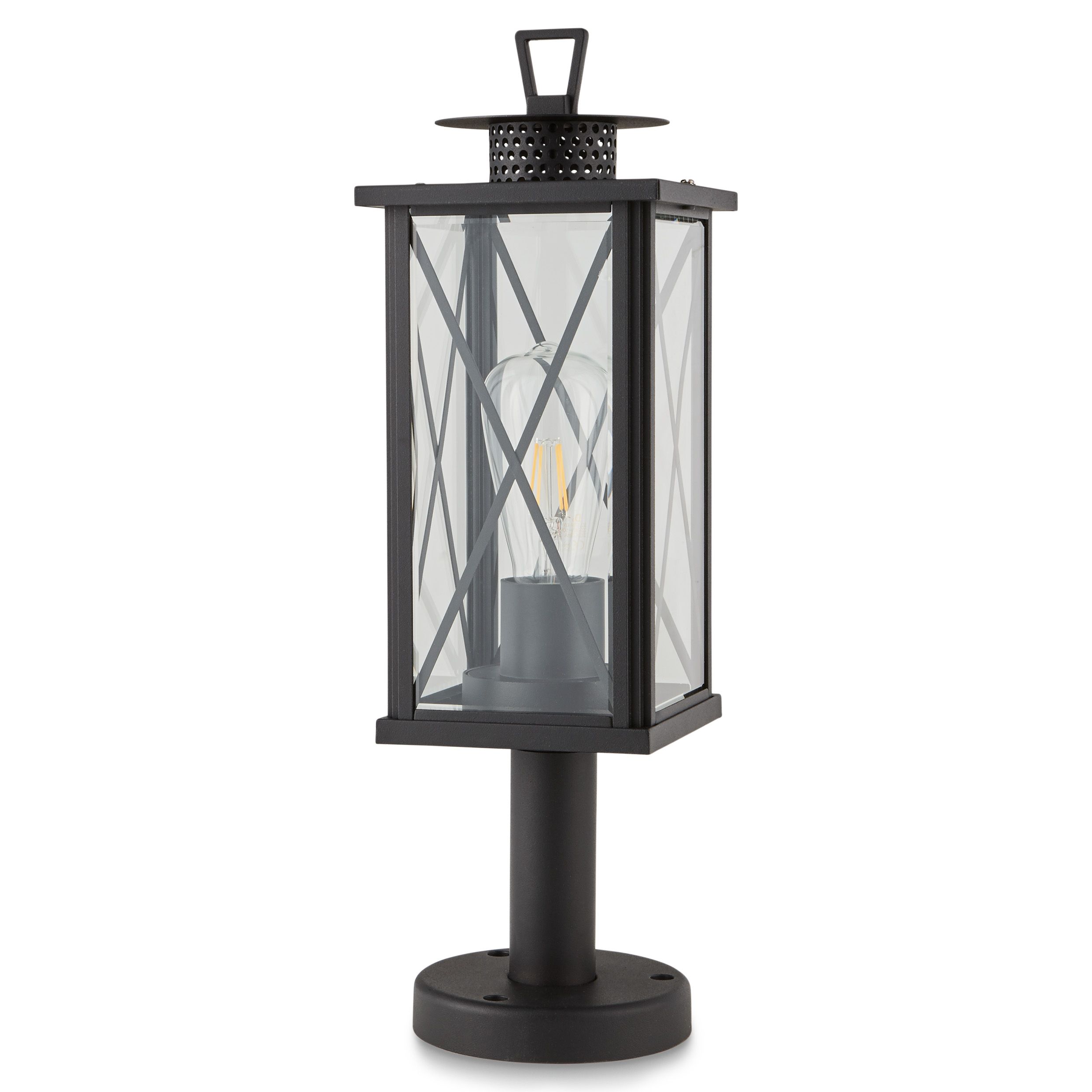 Blooma Belleterre Black Mains-powered 1 lamp Halogen Post light (H)470mm
