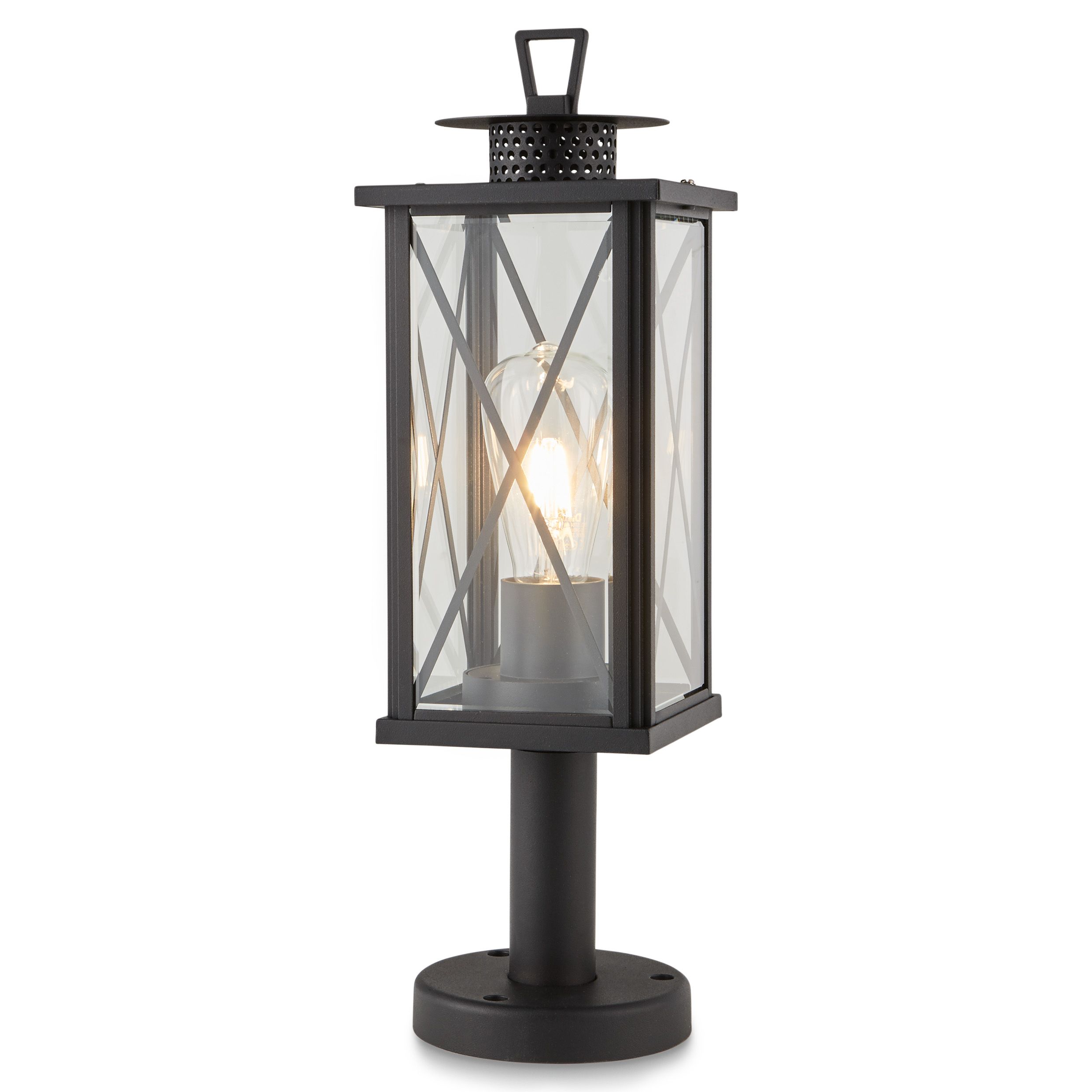 Blooma Belleterre Black Mains-powered 1 lamp Halogen Post light (H)470mm