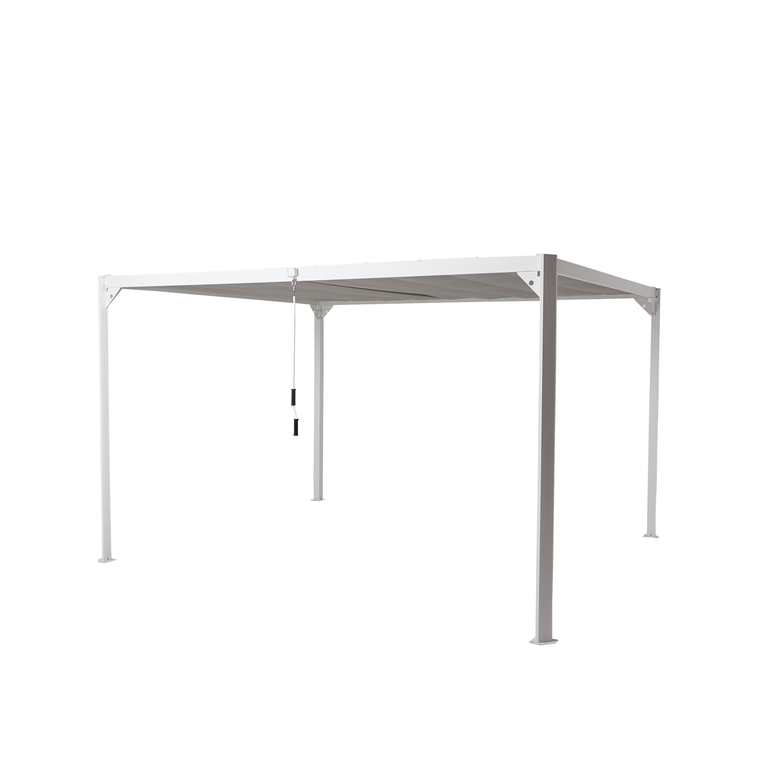 Blooma Beloye White Rectangular Gazebo, (W)3.6m (D)3m DIY at B&Q