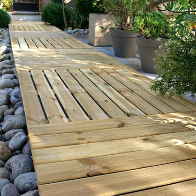 Blooma Benoue Brown Deck tile (L)100cm (W)100cm (T)40mm - 3