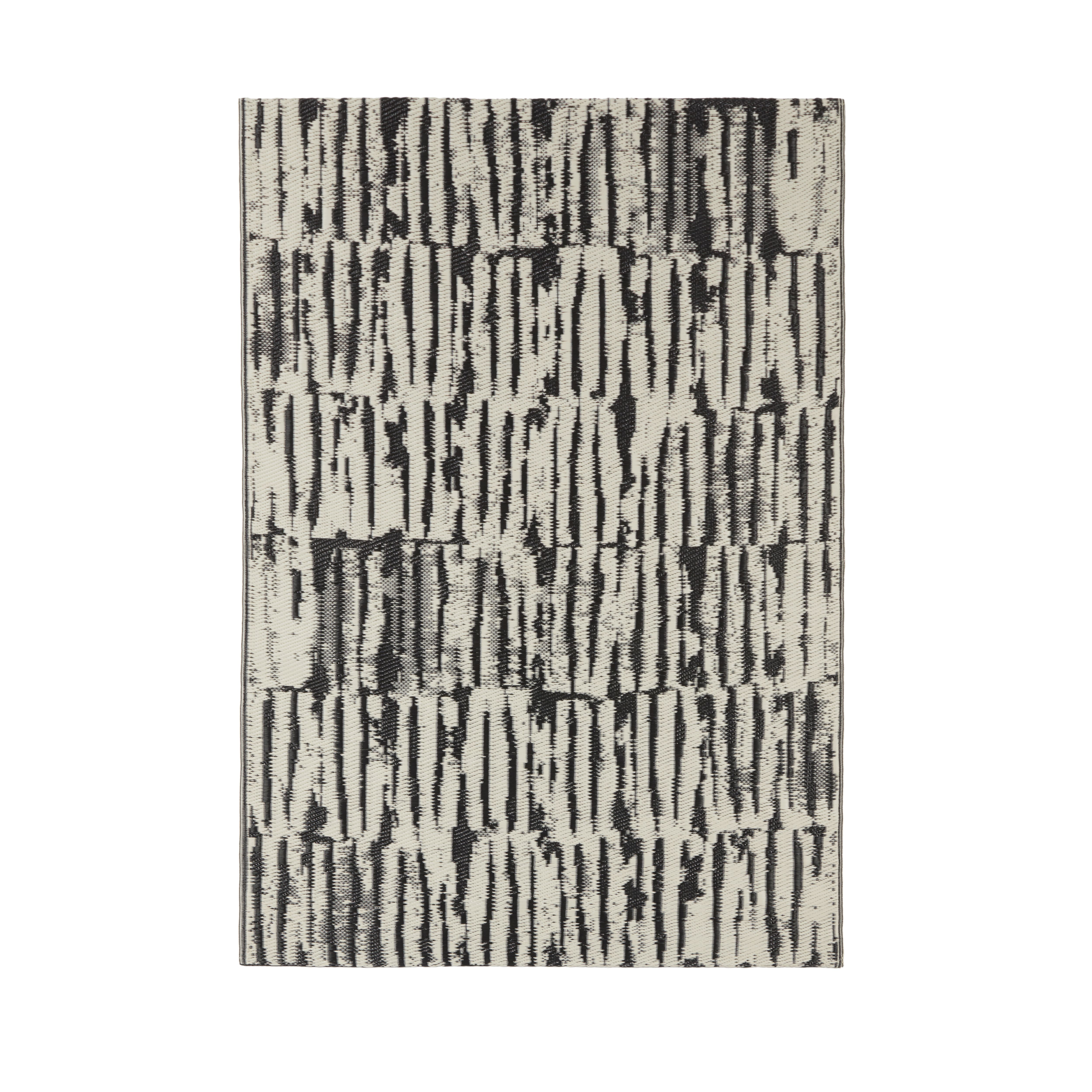 Blooma Birch & moonless night Broken line Small Outdoor Rug, (L)170cm x (W)120cm