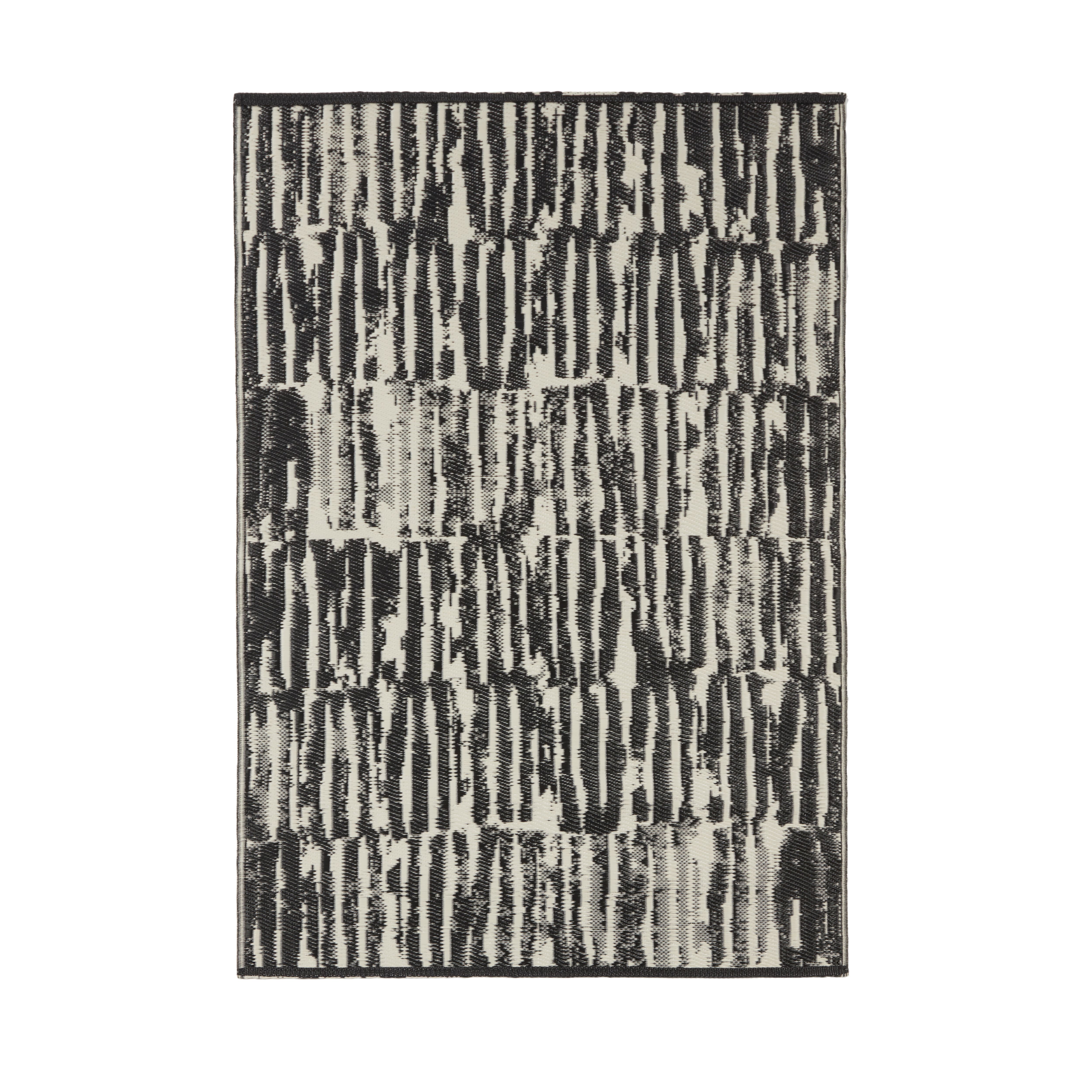 Blooma Birch & moonless night Broken line Small Outdoor Rug, (L)170cm x (W)120cm