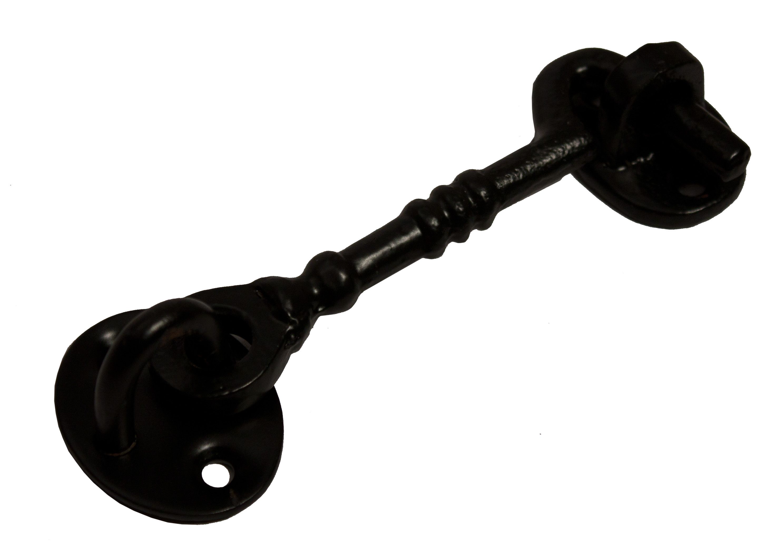 Blooma Black Antique effect Cast iron Cabin hook, (L)76mm