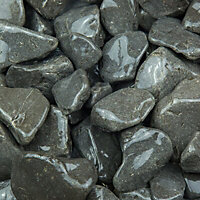 Blooma Black & grey Stone Cobbles, Large Bag