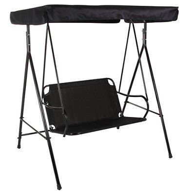 Blooma Black Plastic Swing bench 165cm(H) | DIY at B&Q